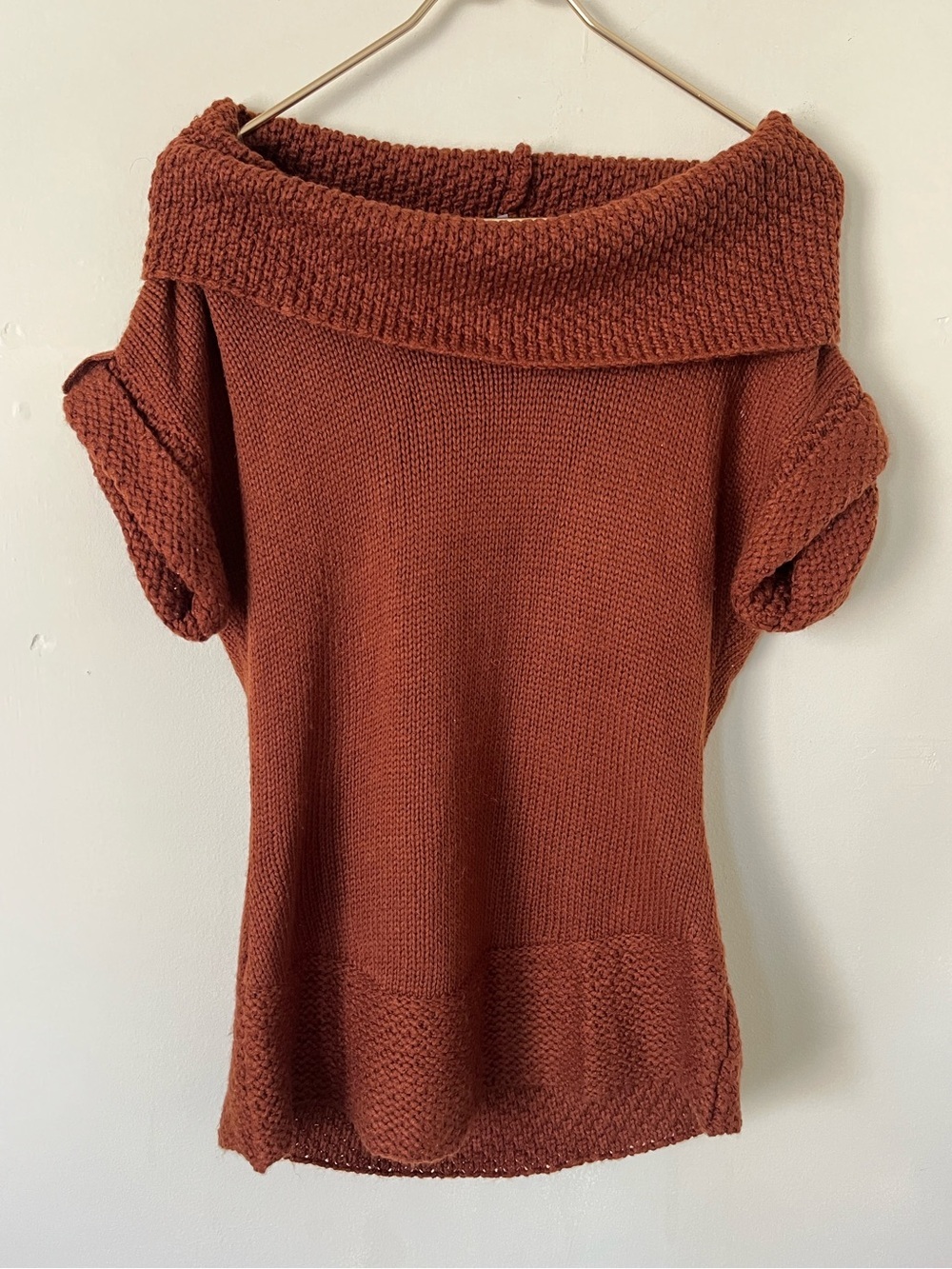 Buffalo Boho fall Rust Knit Sweater‎ Victorian Wool blend